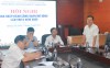 Giám đốc BHXH tỉnh Hồ Sỹ Nam phát biểu chỉ đạo tại hội nghị: Ảnh - N.Đ